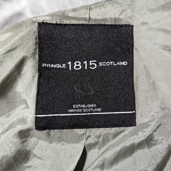 PRINGLE Chrome Gray Satin Blazer Jacket sz 6 - Picture 3 of 6